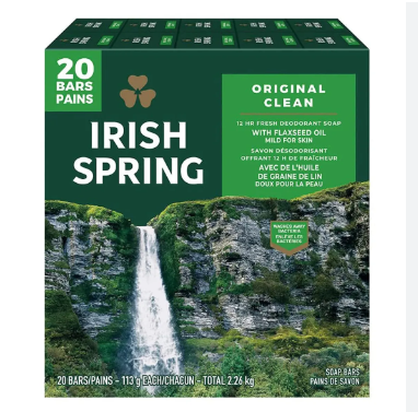 IRISH SPRING_Xà Phòng Deodorant Original Clean 113g