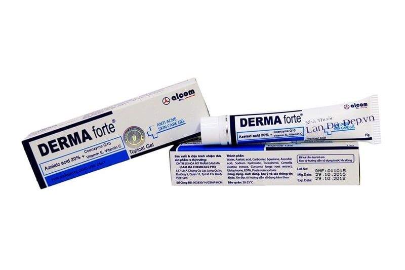 DERMA FORTE_Kem Trị Mụn Liền Sẹo Dạng Gel 15g