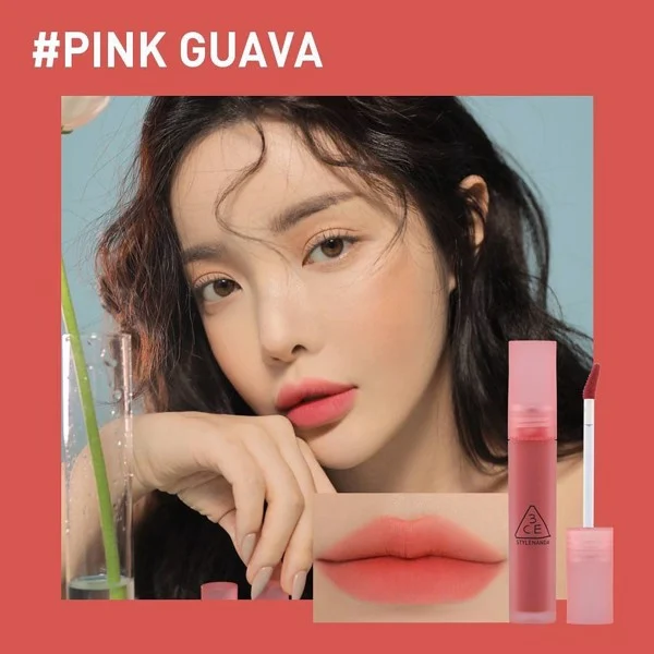 3CE_Son Kem Lì Blur Water Tint #Pink Guava (Ổi Hồng Ngọt) 4.6G
