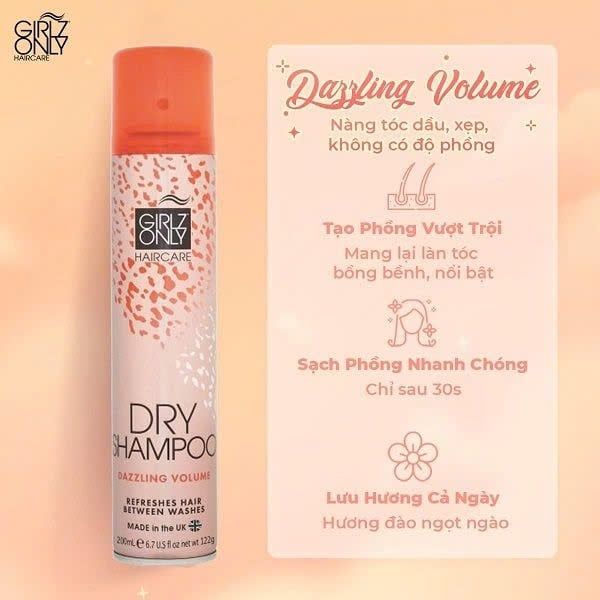 GIRLZ ONLY_Dầu Gội Khô Dazzling Volume 200ml