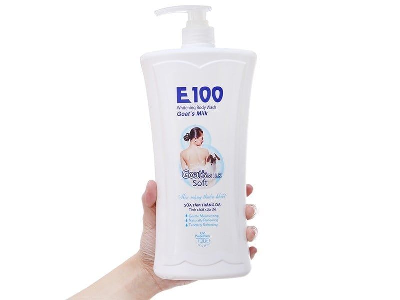 E100_Sữa Tắm Trắng Da Tinh Chất Sữa Dê 1.2L