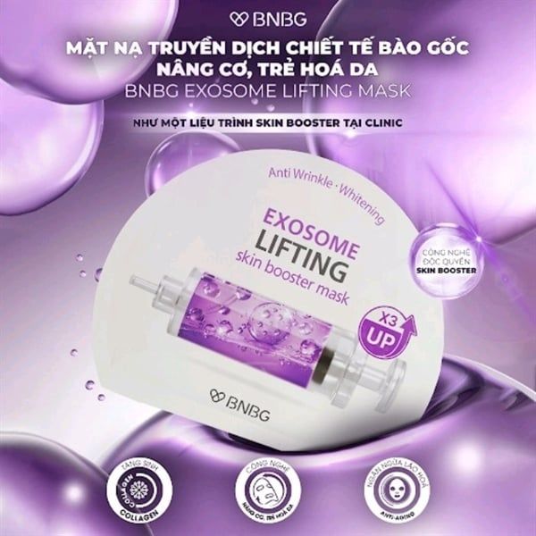 BNBG_Mặt Nạ Exosome Lifting SkinBooster Truyền Dịch Tế Bào Gốc 30ml (Tím)