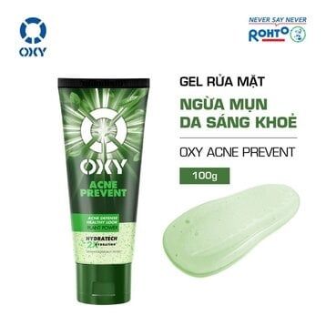 OXY_Gel Rửa Mặt Acne Prevent Ngừa Mụn, Da Sáng Khoẻ 100g (Xanh)
