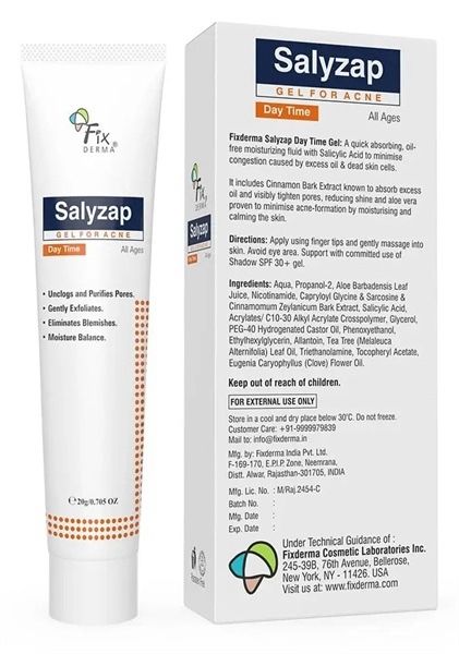 FIXDERMA_Lotion Hỗ Trợ Làm Giảm Mụn Ban Ngày Salyzap Lotion Day Time 20ml