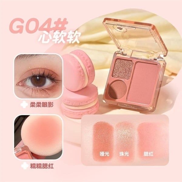 GOGO TALES_Bảng Phấn Mắt Và Má Hồng 3 Ô Small Pocket G04 4g