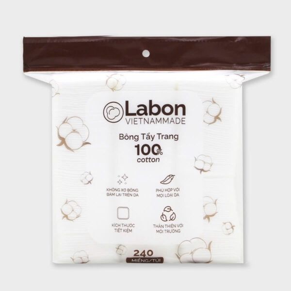 LABON_Bông Tẩy Trang 100% Cotton 240 Miếng/Gói
