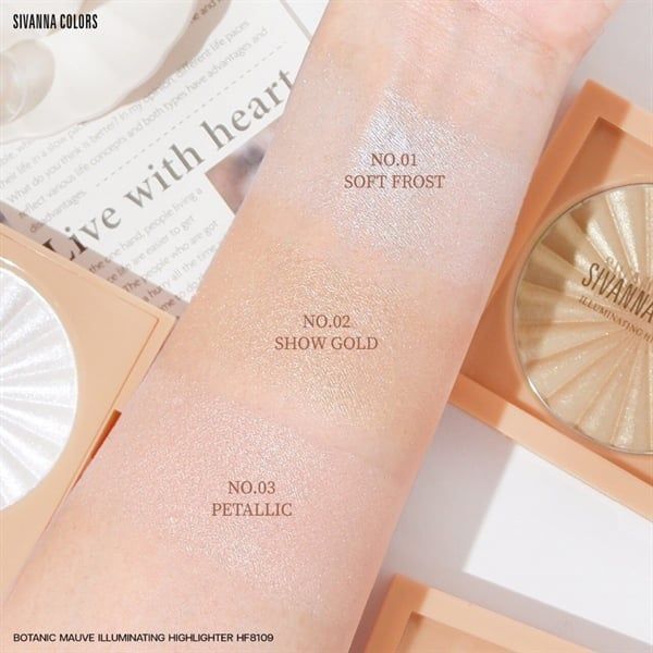 SIVANNA_Phấn Bắt Sáng Botanic Mauve Hightlight HF8109