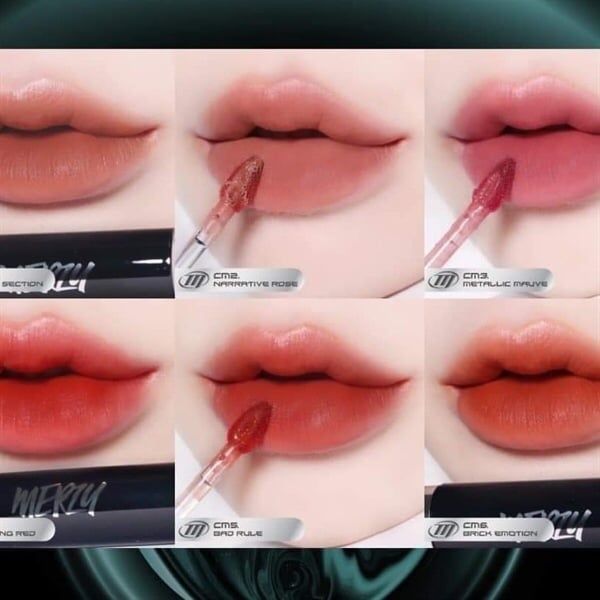 MERZY_ Son Kem Lì Cyber Mellow Tint #CM4 Tempting Red