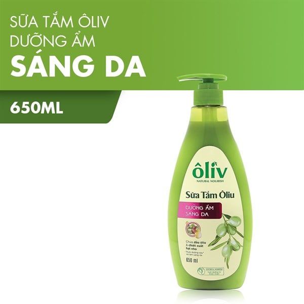 OLIV_Sữa Tắm Dưỡng Ẩm Sáng Da 650ml