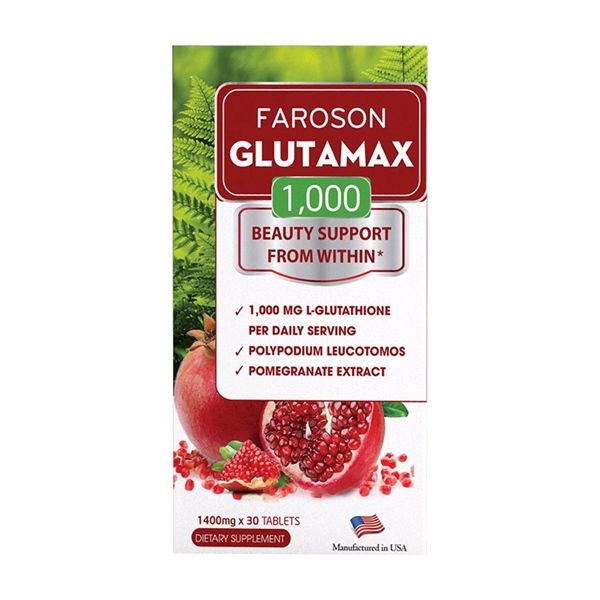 FAROSON(*)_Viên Uống Chống Nắng, Dưỡng Sáng Da Glutamax 1000 Hộp 30 Viên