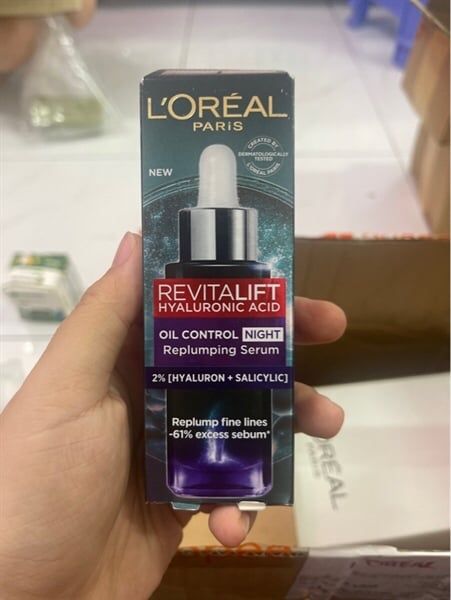 L'OREAL_Serum Kiềm Dầu Revitalift Hyaluronic Acid Oil Control Night 30ml