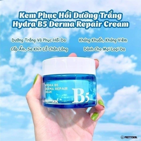 PRETTYSKIN_Kem Dưỡng Phục Hồi Trắng Da Hydra B5 Derma Repair Cream 52ml