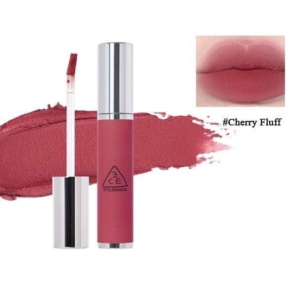 3CE_Son Kem Hazy Lip Clay #Cherry Fluff (Hồng San Hô) 4G