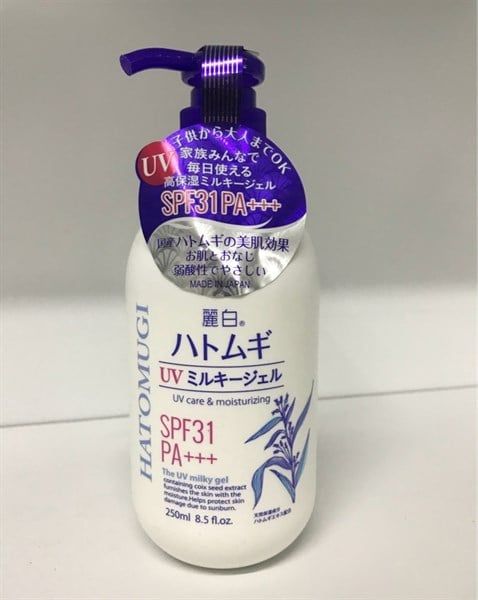 NATURIE HATOMUGI_Dưỡng Thể Chống Nắng 250Ml