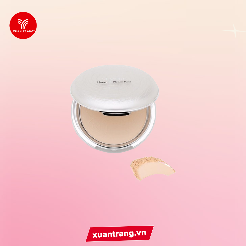 GEO_Phấn Phủ Sempre Happy & Please Pact No.01 Natural Beige 22G (trắng)