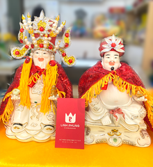 Áo choàng cho tượng ông Thần Tài hoặc Thổ Địa (vải kim sa) Mã: ATDKS