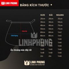 Áo choàng Quan Âm vải nhung kết sen trúc (20cm - 80cm) - Mã: QAK