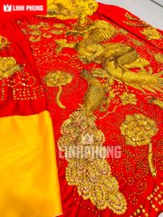 Áo bà Châu Đốc rồng nổi decal (đỏ, vàng) - MNCD-D