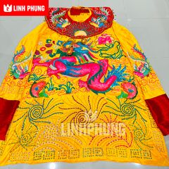 Áo Bà Châu Đốc An Giang - Rồng nổi kết cườm (Vàng, Đỏ) - MNCD(c)