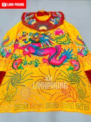 Áo Bà Châu Đốc An Giang - Rồng nổi kết cườm (Vàng, Đỏ) - MNCD(c)