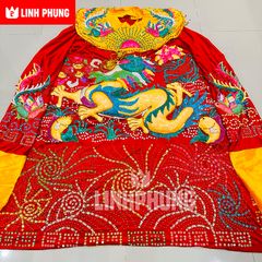 Áo Bà Châu Đốc An Giang - Rồng nổi kết cườm (Vàng, Đỏ) - MNCD(c)