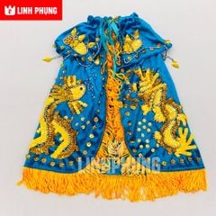 Áo Choàng Nhung Rồng Phụng Vàng Decal (Cúng Bà Địa Mẫu, Chúa Xứ, Ngũ Hành,v.v..) - Mã SP: CRPTV
