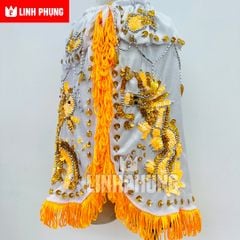 Áo Choàng Nhung Rồng Phụng Vàng Decal (Cúng Bà Địa Mẫu, Chúa Xứ, Ngũ Hành,v.v..) - Mã SP: CRPTV