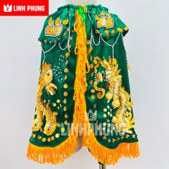 Áo Choàng Nhung Rồng Phụng Vàng Decal (Cúng Bà Địa Mẫu, Chúa Xứ, Ngũ Hành,v.v..) - Mã SP: CRPTV
