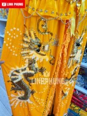 Áo Choàng Nhung Rồng Phụng Vàng Decal (Cúng Bà Địa Mẫu, Chúa Xứ, Ngũ Hành,v.v..) - Mã SP: CRPTV
