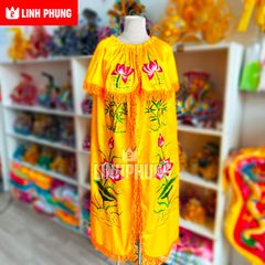 Áo Quan Âm thêu sen trúc (1m- 3m5) - Mã: QAT