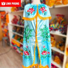 Áo Quan Âm thêu sen trúc (1m- 3m5) - Mã: QAT