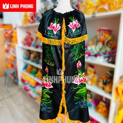 Áo Quan Âm thêu sen trúc (1m- 3m5) - Mã: QAT