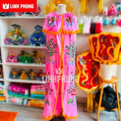 Áo Quan Âm thêu sen trúc (1m- 3m5) - Mã: QAT