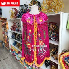 Áo choàng Quan Âm vải nhung kết sen trúc (20cm - 80cm) - Mã: QAK