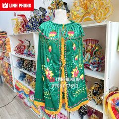 Áo choàng Quan Âm vải nhung kết sen trúc (1m - 3m5) - Mã: QAK