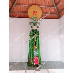 Áo choàng Mẹ Quan Âm hoặc Địa Mẫu dành cho tượng cao từ 80cm đến 2m5