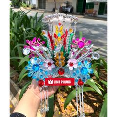 Mão bà hột đá ngũ sắc (Đỏ/Vàng) - Size tượng: 30cm-40cm (Ni 18-22cm): Mã BNS