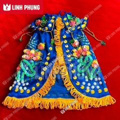 Áo choàng Quan Âm vải nhung kết sen trúc dành cho tượng cao 30cm đến 60cm