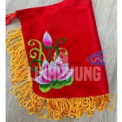 Áo choàng Quan Âm vải phi thêu sen trúc (20cm) - Mã: QAT