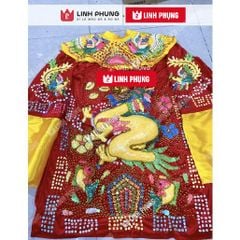 Áo Bà loại Áo mặc Rồng Kết Nổi dành cho Tượng ngồi Chúa Xứ, Tam Tòa, Linh Sơn Thánh Mẫu kícḣ thước từ 80cm đến 1m8