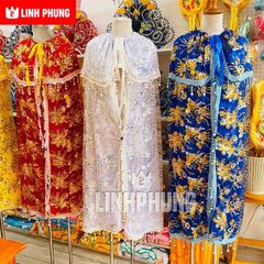 Áo Choàng Voan 2 Lớp - Size: 3m, 3m5 | Phù Hợp Tượng Bà Quan Âm, Địa Mẫu, Chúa Xứ, Ngũ Hành - Mã: CVO, QAV