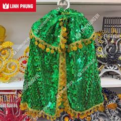 Áo Choàng Mẹ Quan Âm Vải Kim Sa Trơn dành cho tượng cao từ 20cm đến 60cm