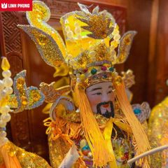 Combo Áo Mão Ông Thần Tiền Kim Sa (Không Kèm Tượng) dành cho tượng cao từ 10cm đến 40cm - Đo vòng đầu tượng lấy size