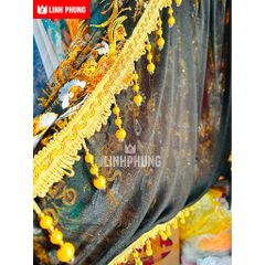 [MỚI] Áo Choàng Cho Tượng Bà - Vải Voan Kim Sa - 2 LỚP - SIZE TƯỢNG 8 TẤT -2M5