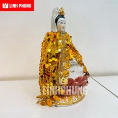 Áo choàng Quan Âm vải kim sa - Size tượng 20cm - 60cm, Mã: KS9L