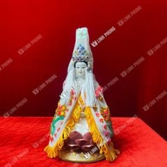 Áo choàng Quan Âm vải nhung kết seᵰ trúc (không mão) Size: 20cm QAK