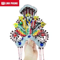 Combo áo choàng và mão bà Địa Mẫu mẫu phối màu ngũ hành cho tượng cao từ 30cm đến 40cm
