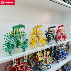 Mão 5 Bà Ngũ Hành (không áo) mẫu Hột Đá Toàn Màu cho tượng cao 40cm ni 22cm