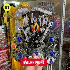 Mão bà Đia Mẫu - tượng cao 40cm (Ni 22cm) - Đen/Vàng