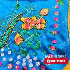Áo choàng Quan Âm vải nhung kết seᵰ trúc - Size tượng: 30cm - 60cm, Mã: QAK